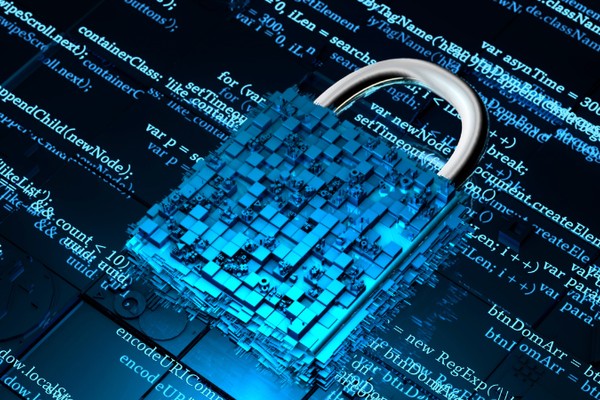 Hình ảnh minh họa bảo mật dữ liệu với biểu tượng khóa và khiên